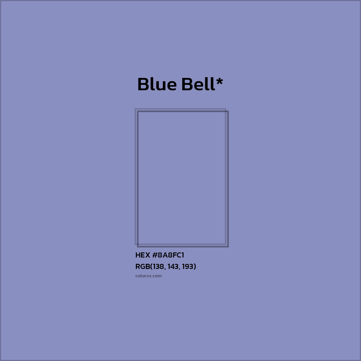 HEX #8A8FC1 Color Name, Color Code, Palettes, Similar Paints, Images