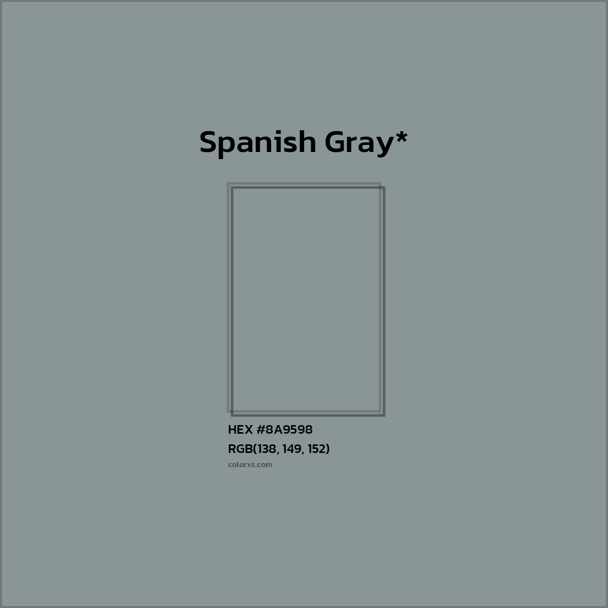 HEX #8A9598 Color Name, Color Code, Palettes, Similar Paints, Images