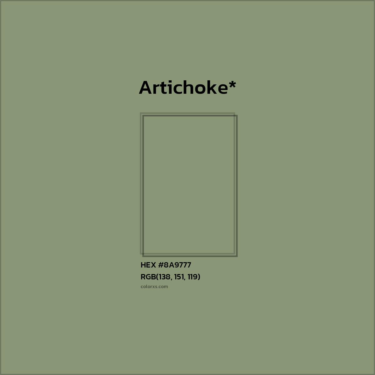 HEX #8A9777 Color Name, Color Code, Palettes, Similar Paints, Images