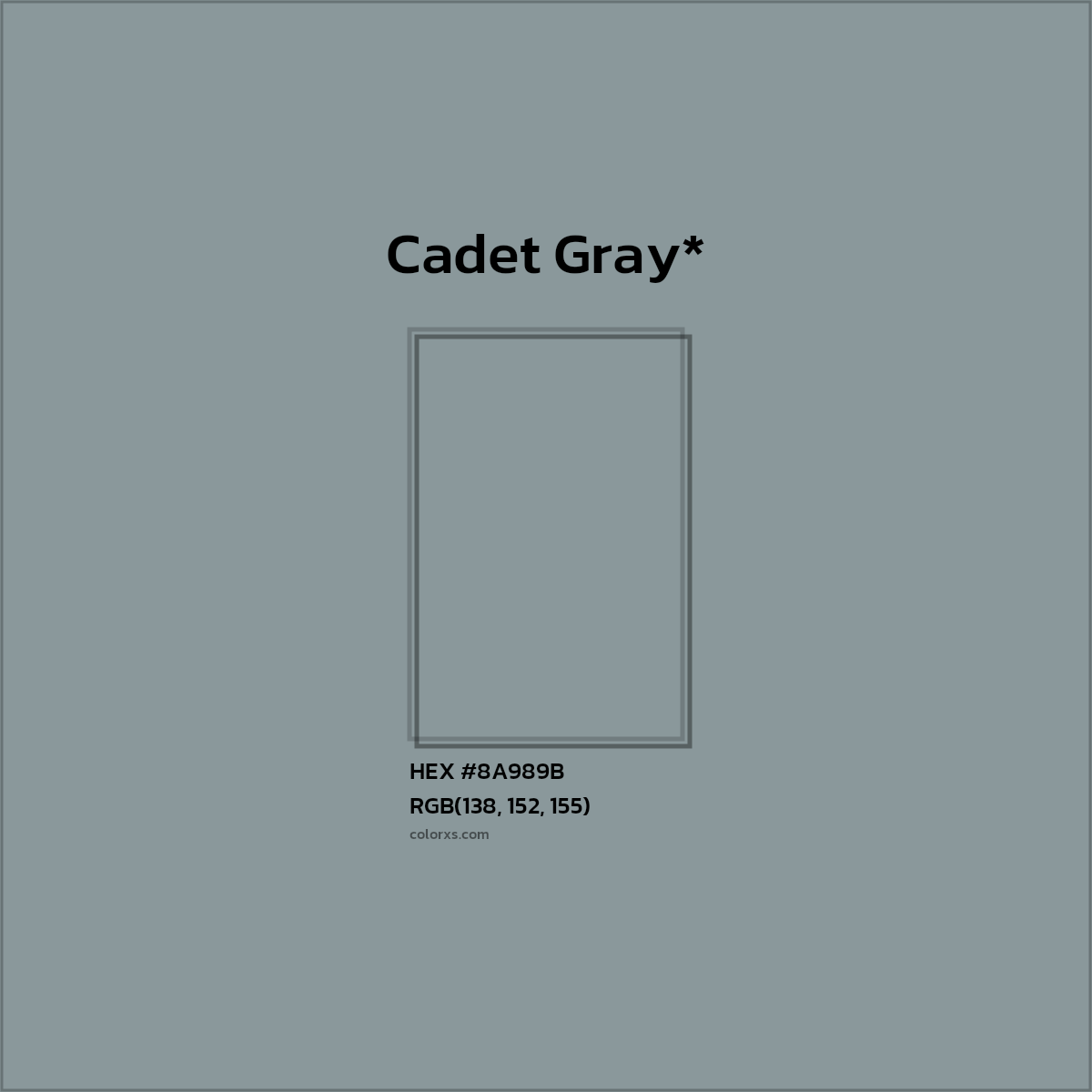 HEX #8A989B Color Name, Color Code, Palettes, Similar Paints, Images