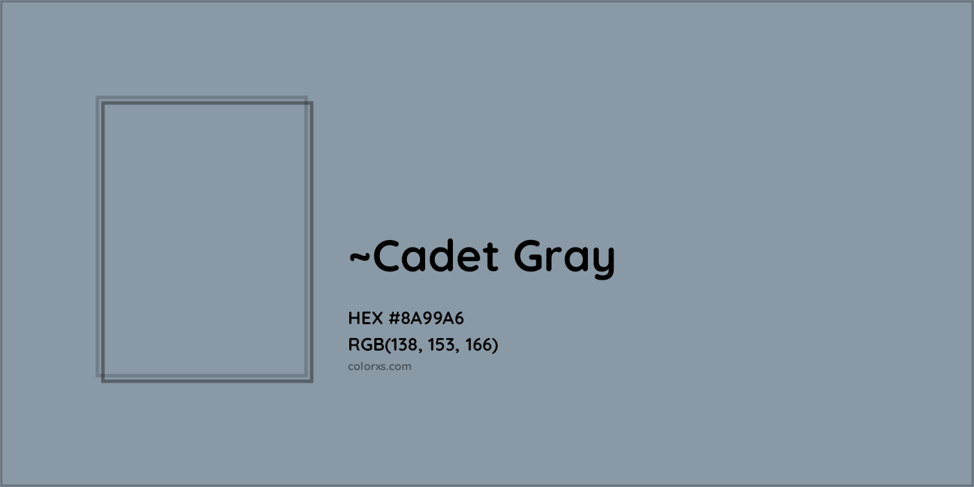 HEX #8A99A6 Color Name, Color Code, Palettes, Similar Paints, Images