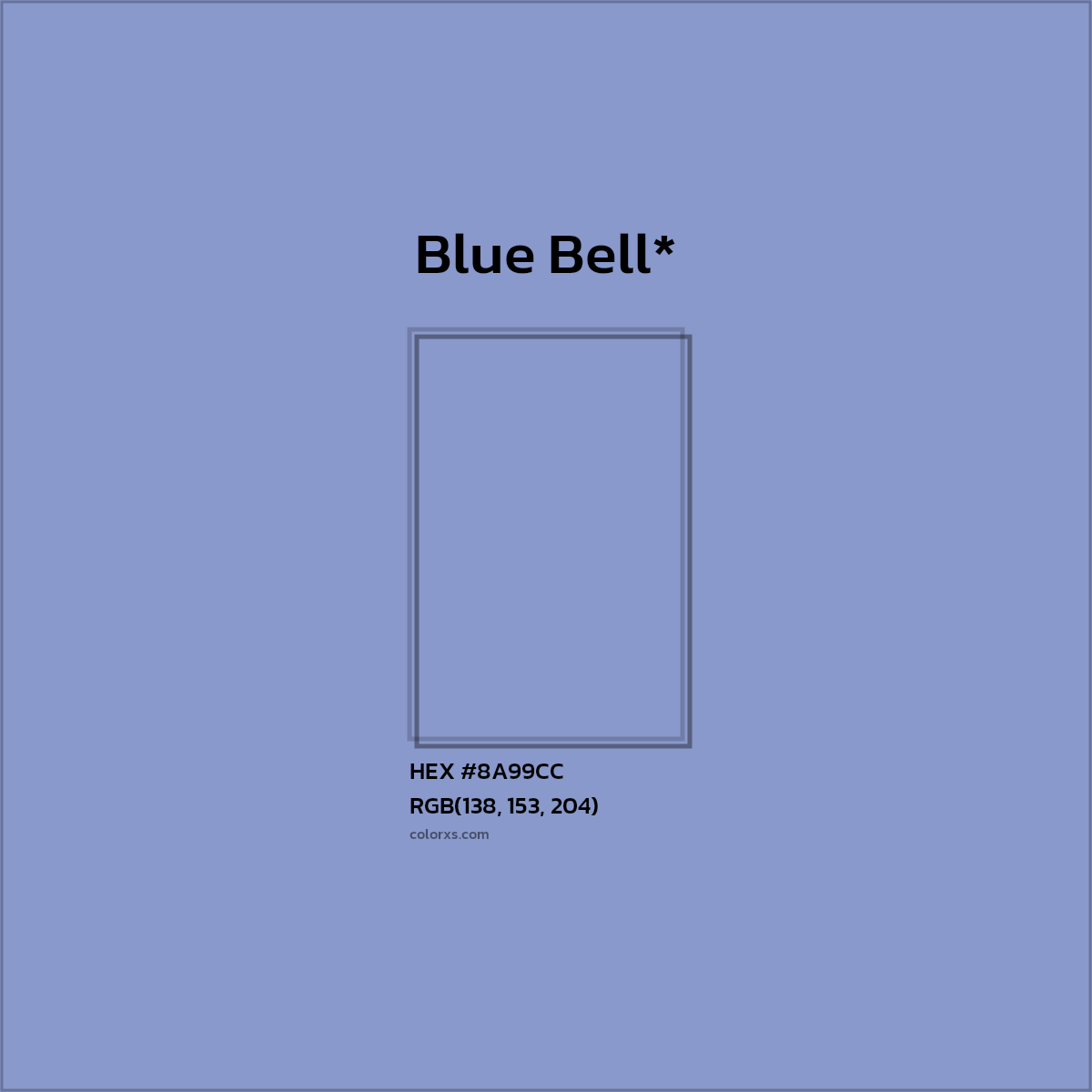 HEX #8A99CC Color Name, Color Code, Palettes, Similar Paints, Images