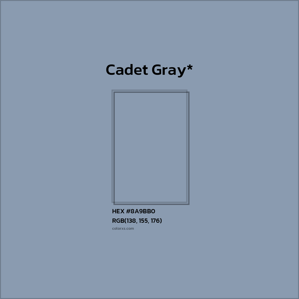 HEX #8A9BB0 Color Name, Color Code, Palettes, Similar Paints, Images
