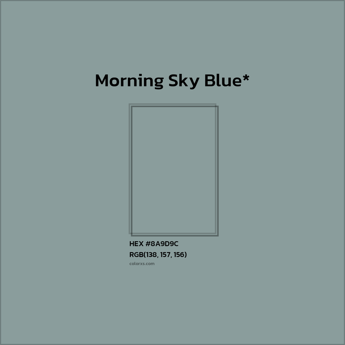 HEX #8A9D9C Color Name, Color Code, Palettes, Similar Paints, Images