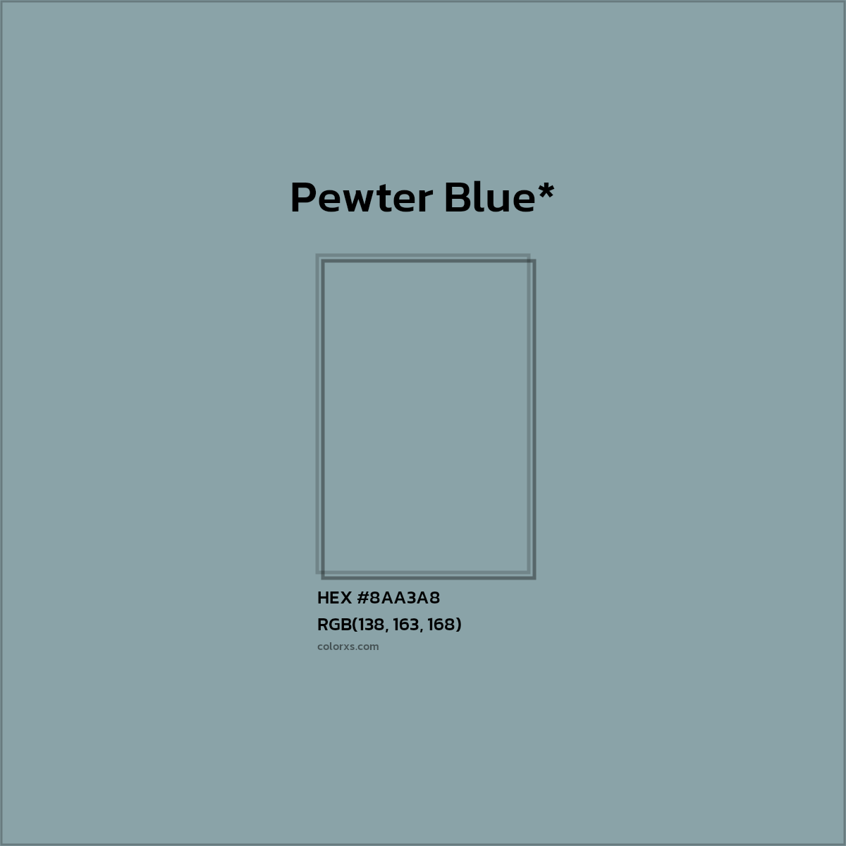 HEX #8AA3A8 Color Name, Color Code, Palettes, Similar Paints, Images