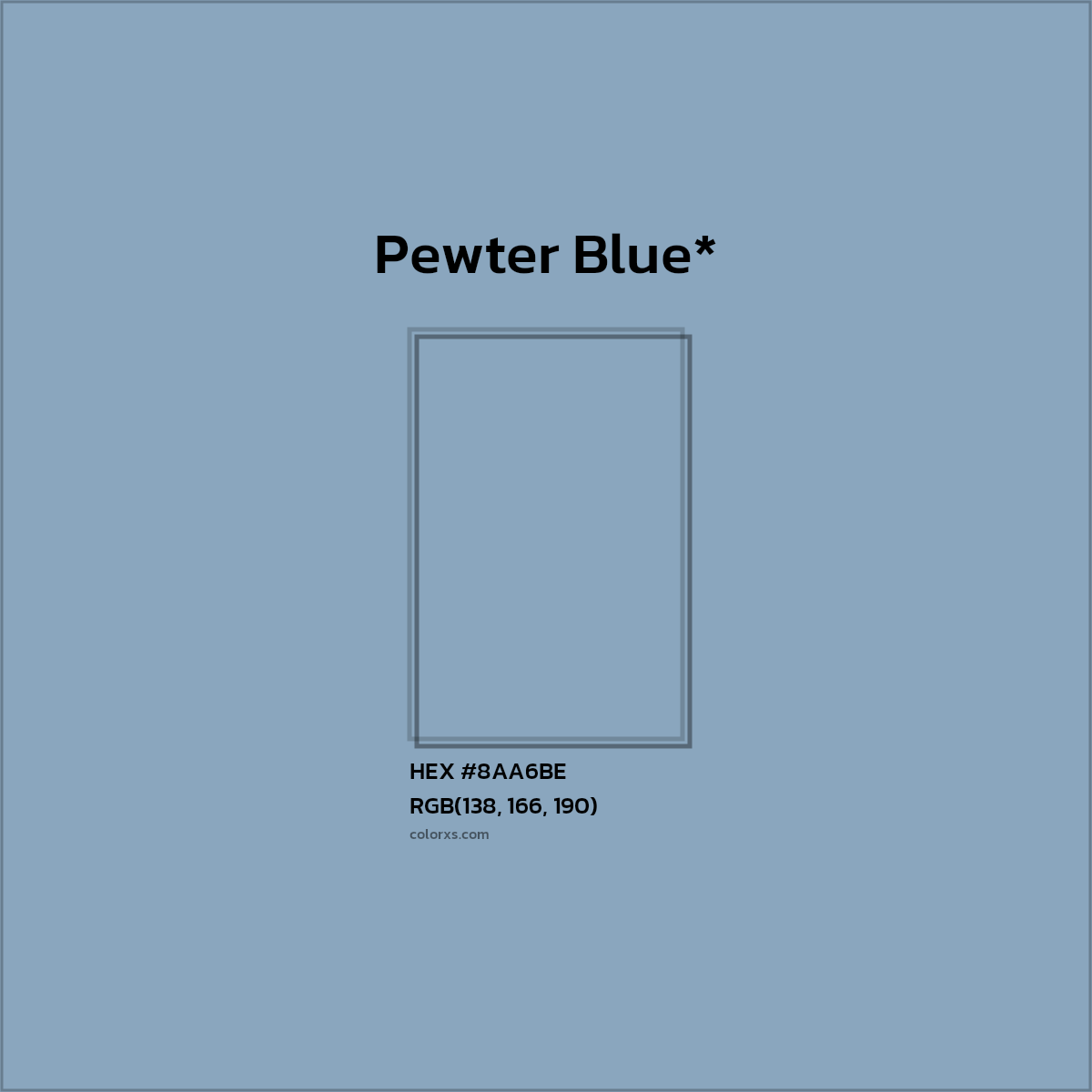 HEX #8AA6BE Color Name, Color Code, Palettes, Similar Paints, Images