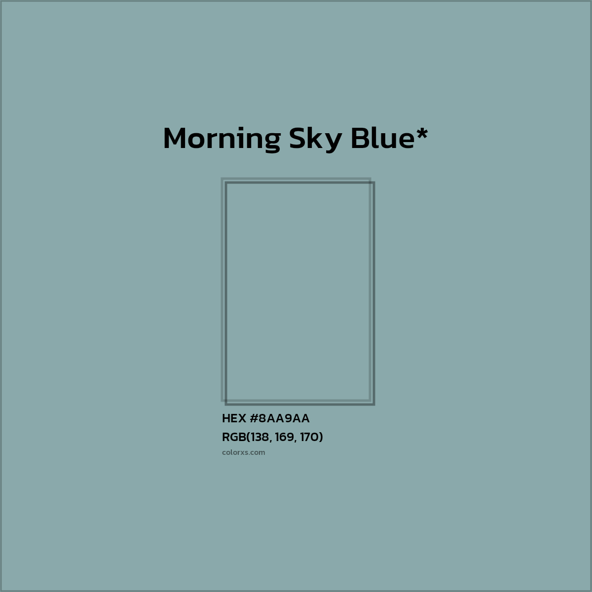 HEX #8AA9AA Color Name, Color Code, Palettes, Similar Paints, Images