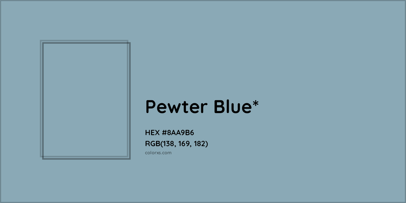 HEX #8AA9B6 Color Name, Color Code, Palettes, Similar Paints, Images