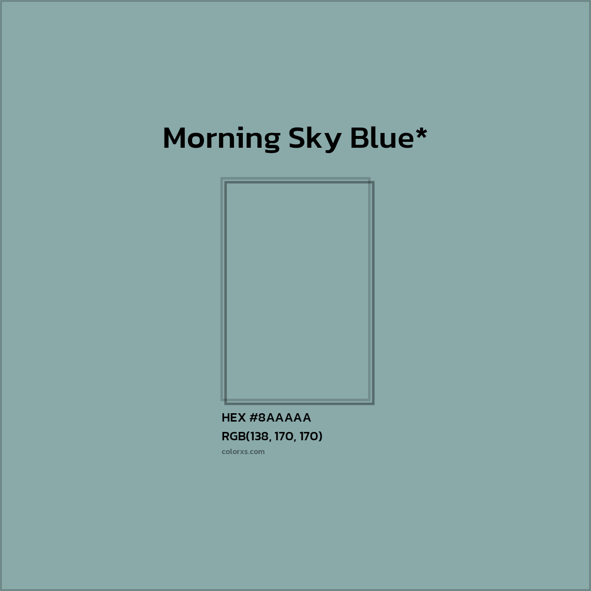 HEX #8AAAAA Color Name, Color Code, Palettes, Similar Paints, Images