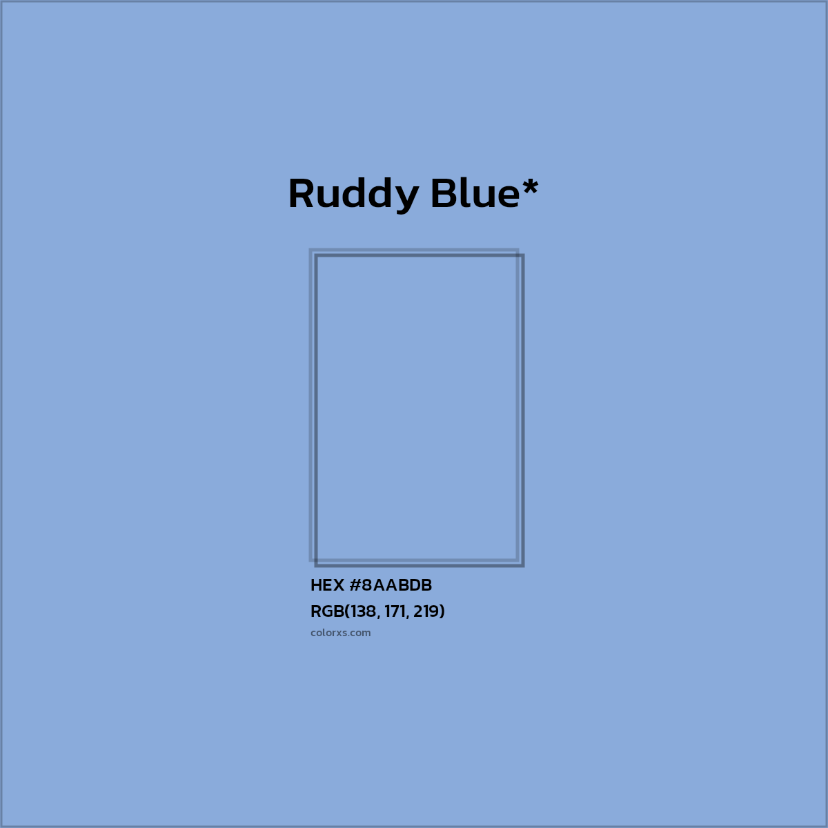 HEX #8AABDB Color Name, Color Code, Palettes, Similar Paints, Images