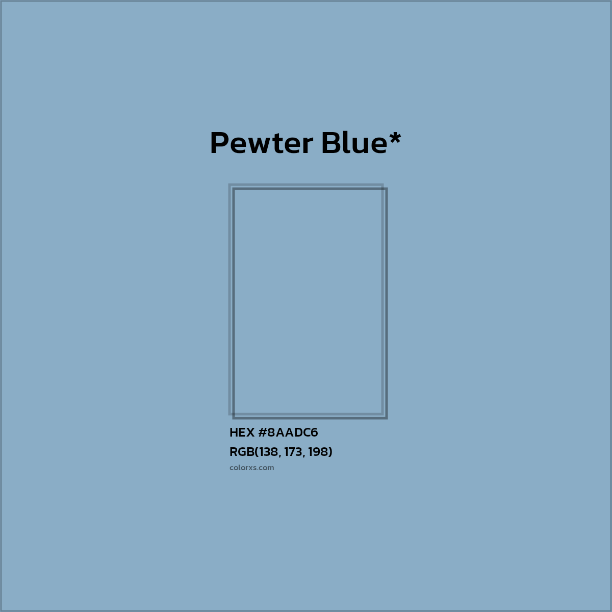 HEX #8AADC6 Color Name, Color Code, Palettes, Similar Paints, Images