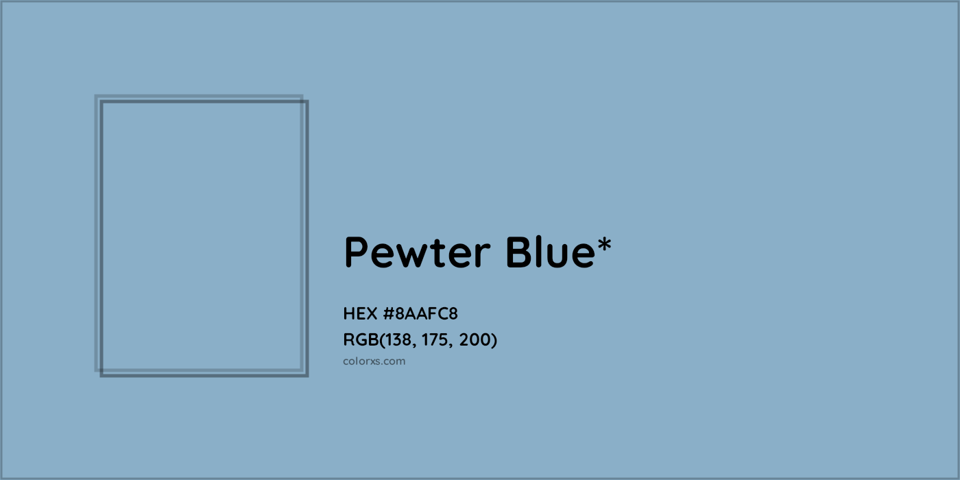 HEX #8AAFC8 Color Name, Color Code, Palettes, Similar Paints, Images