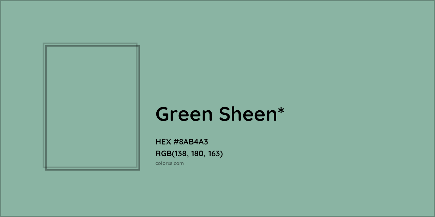 HEX #8AB4A3 Color Name, Color Code, Palettes, Similar Paints, Images