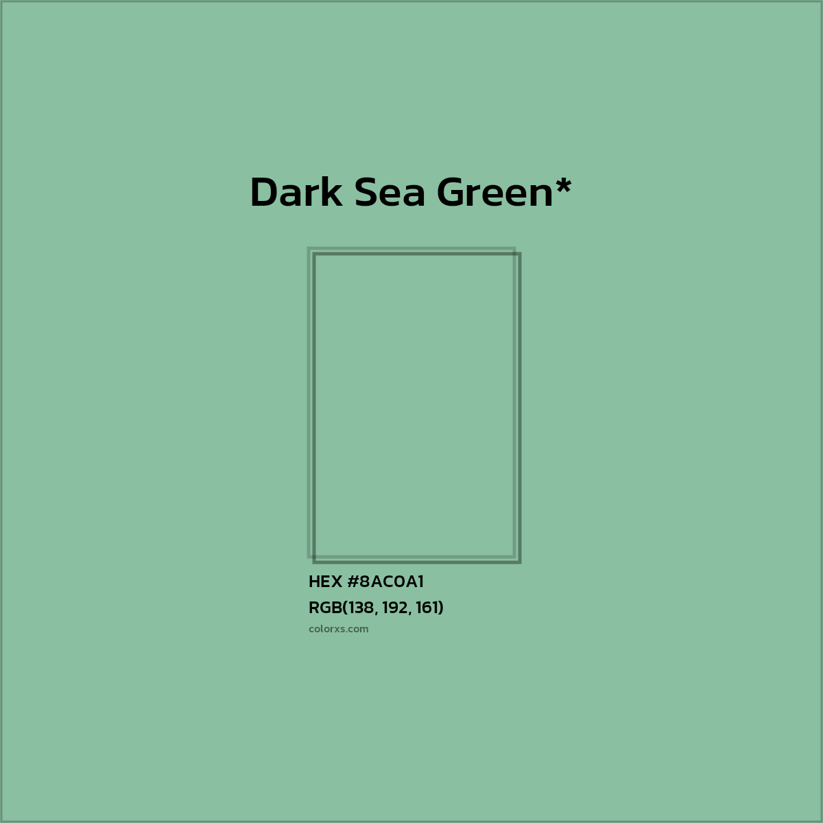 HEX #8AC0A1 Color Name, Color Code, Palettes, Similar Paints, Images