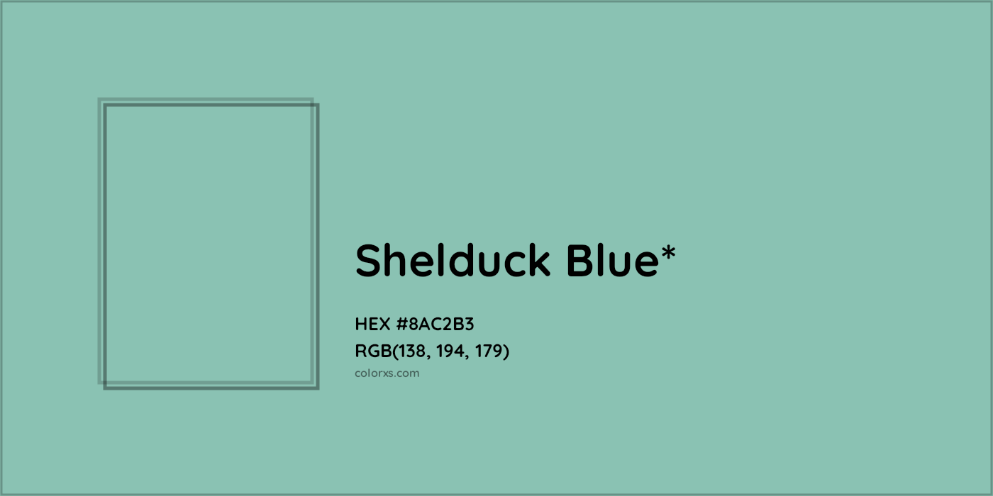 HEX #8AC2B3 Color Name, Color Code, Palettes, Similar Paints, Images
