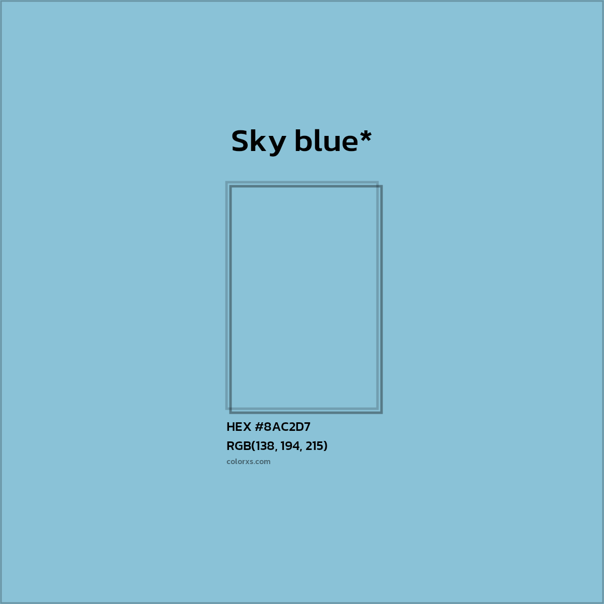 HEX #8AC2D7 Color Name, Color Code, Palettes, Similar Paints, Images