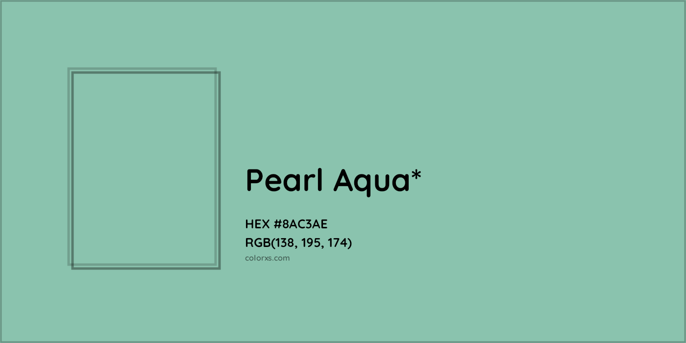 HEX #8AC3AE Color Name, Color Code, Palettes, Similar Paints, Images