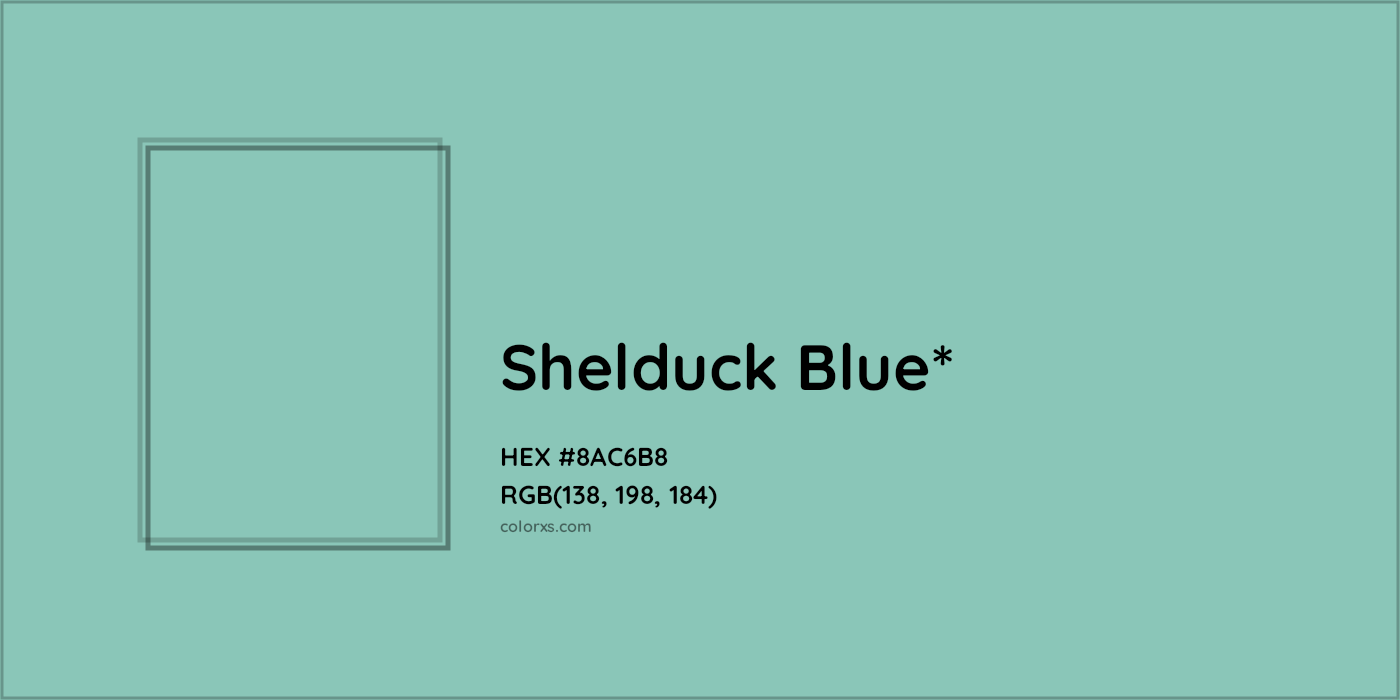 HEX #8AC6B8 Color Name, Color Code, Palettes, Similar Paints, Images