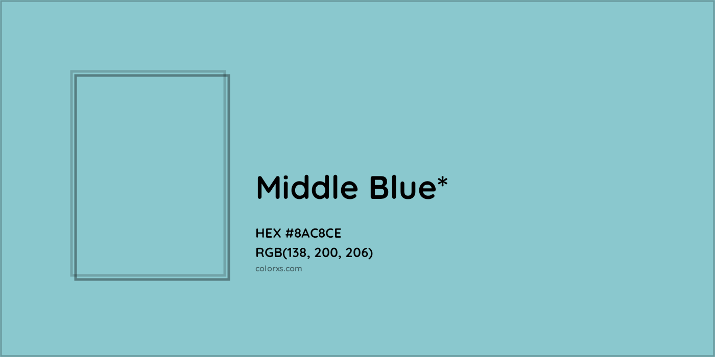 HEX #8AC8CE Color Name, Color Code, Palettes, Similar Paints, Images