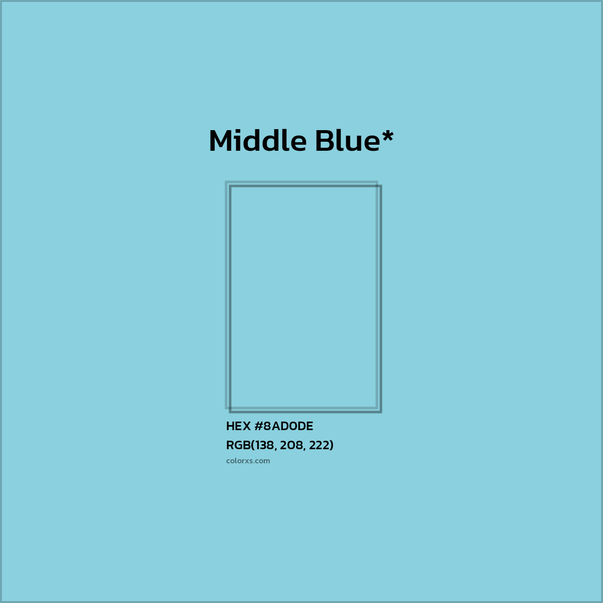 HEX #8AD0DE Color Name, Color Code, Palettes, Similar Paints, Images