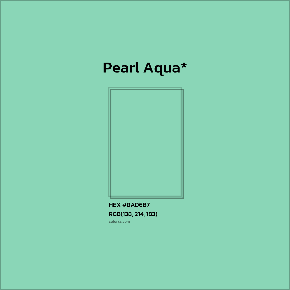 HEX #8AD6B7 Color Name, Color Code, Palettes, Similar Paints, Images