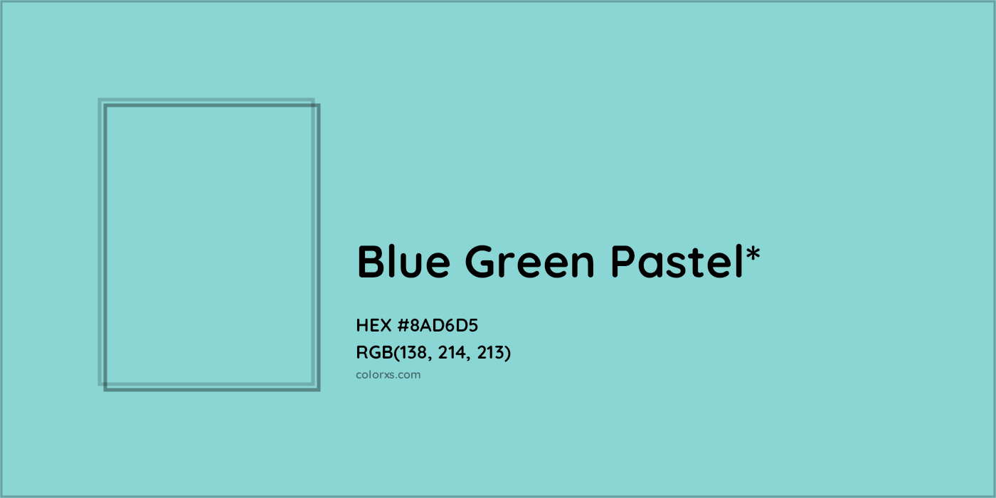 HEX #8AD6D5 Color Name, Color Code, Palettes, Similar Paints, Images