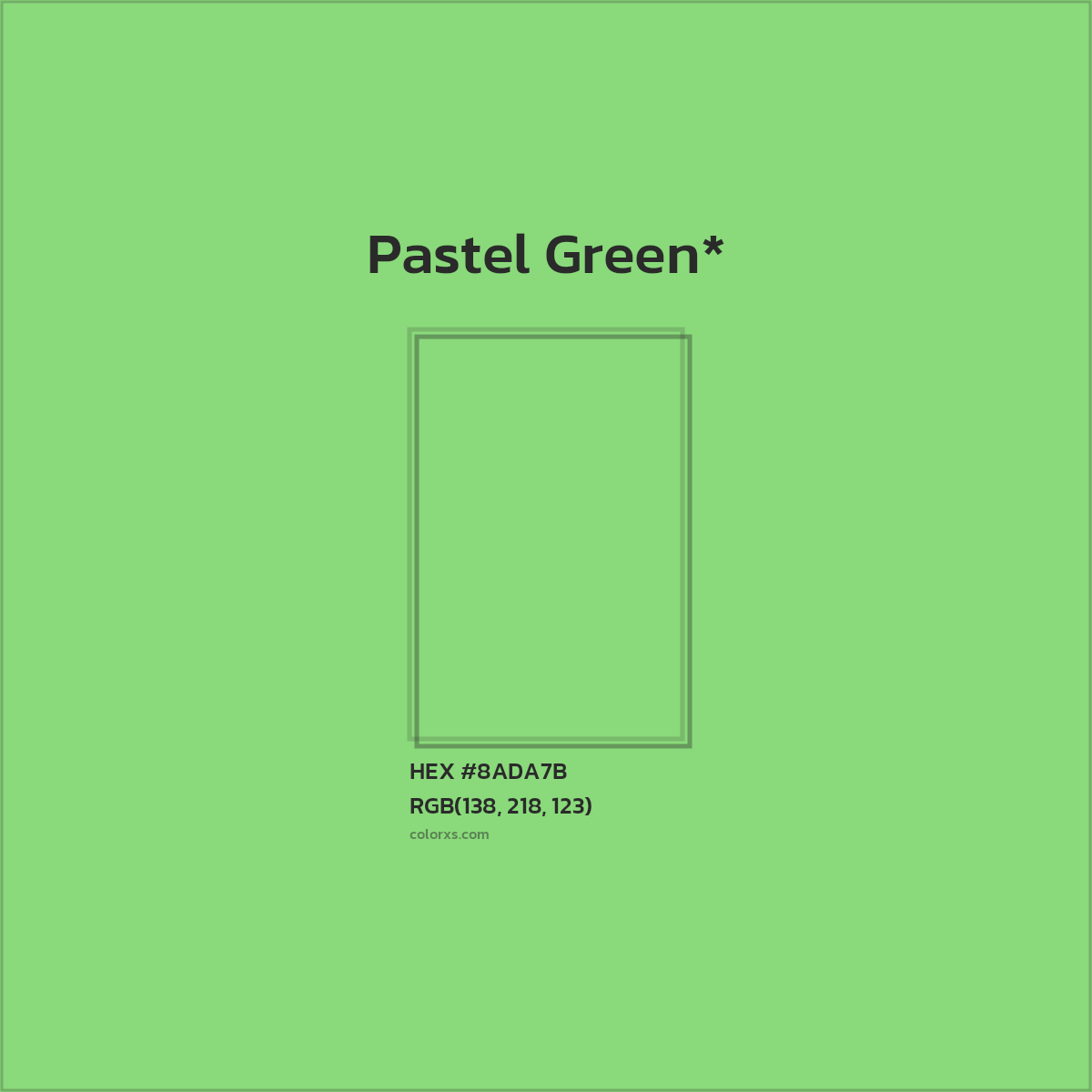 HEX #8ADA7B Color Name, Color Code, Palettes, Similar Paints, Images
