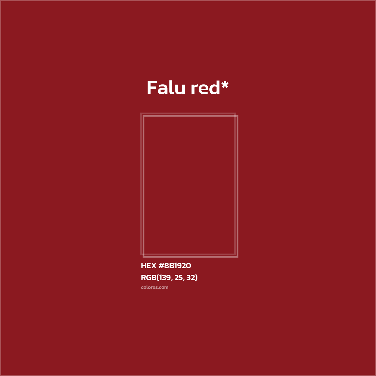 HEX #8B1920 Color Name, Color Code, Palettes, Similar Paints, Images