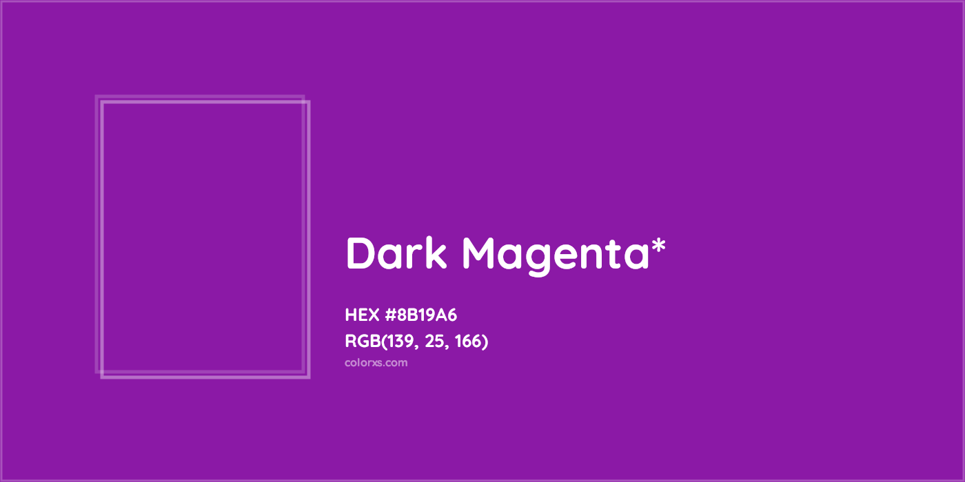 HEX #8B19A6 Color Name, Color Code, Palettes, Similar Paints, Images