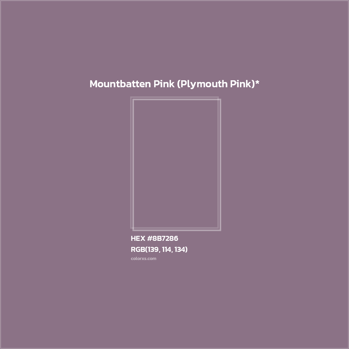 HEX #8B7286 Color Name, Color Code, Palettes, Similar Paints, Images