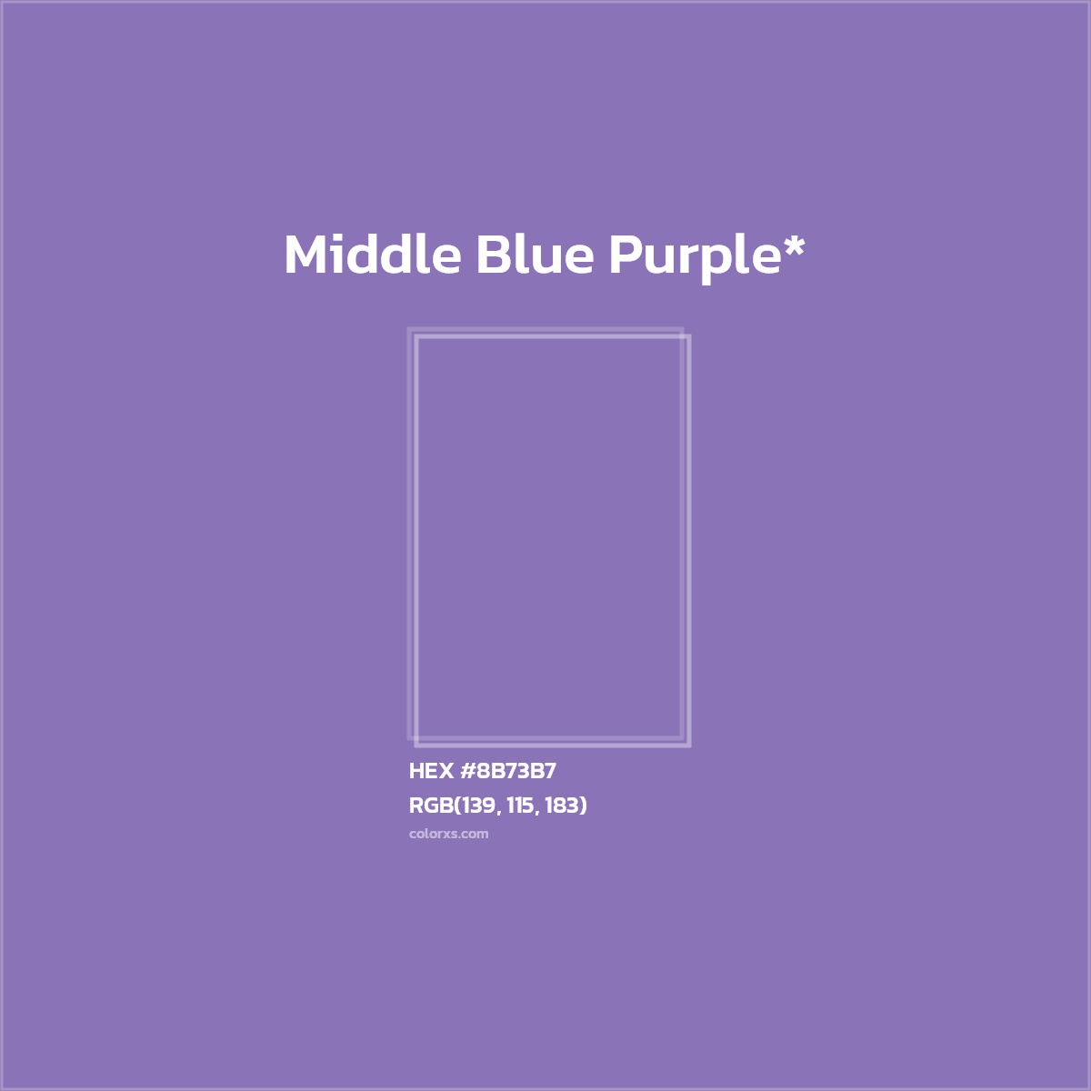 HEX #8B73B7 Color Name, Color Code, Palettes, Similar Paints, Images