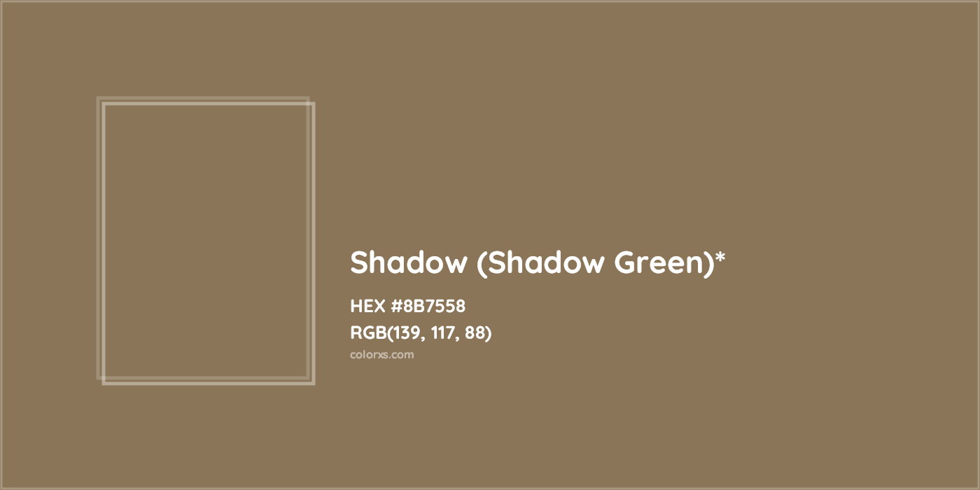 HEX #8B7558 Color Name, Color Code, Palettes, Similar Paints, Images