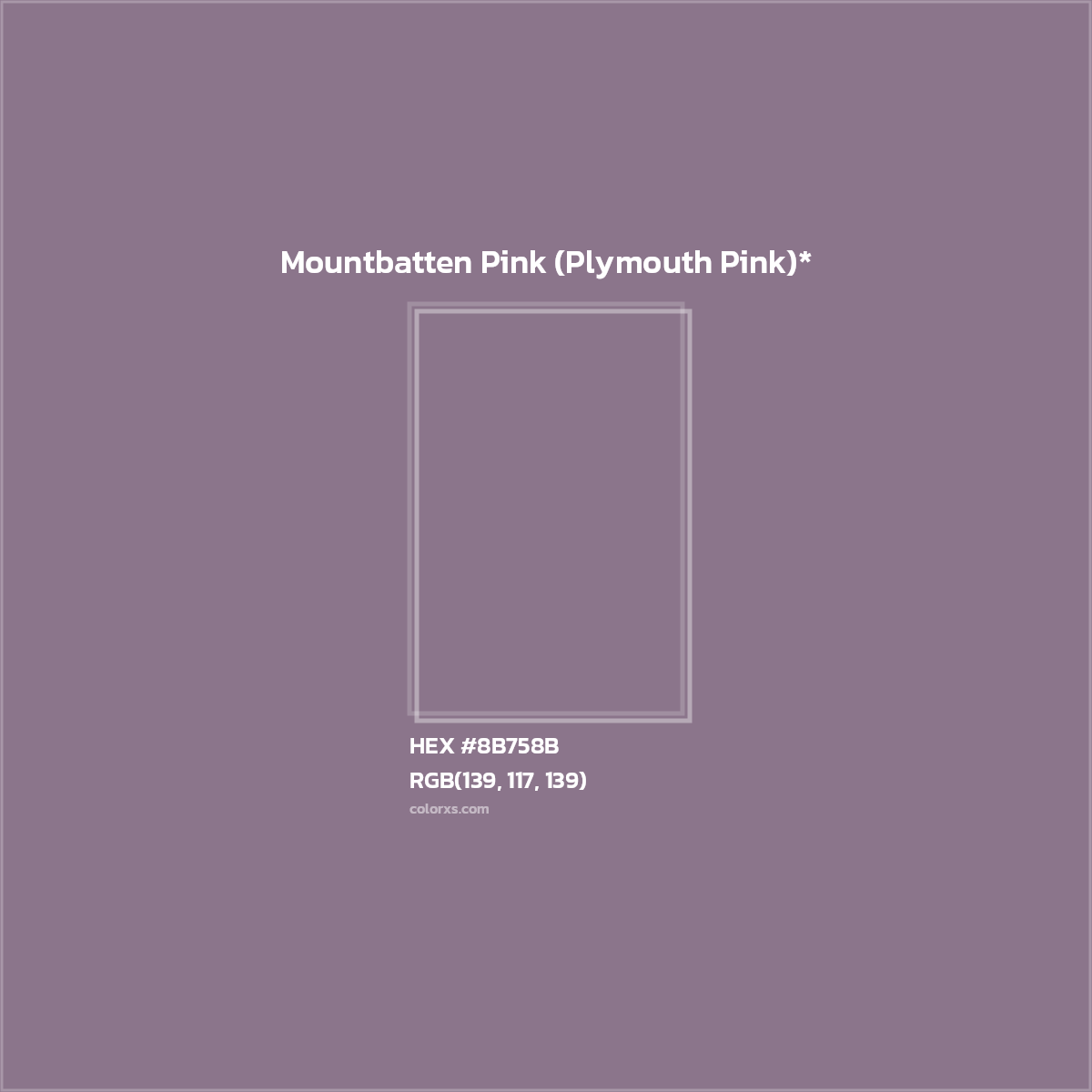 HEX #8B758B Color Name, Color Code, Palettes, Similar Paints, Images