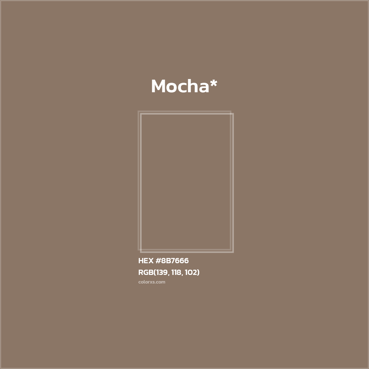 HEX #8B7666 Color Name, Color Code, Palettes, Similar Paints, Images