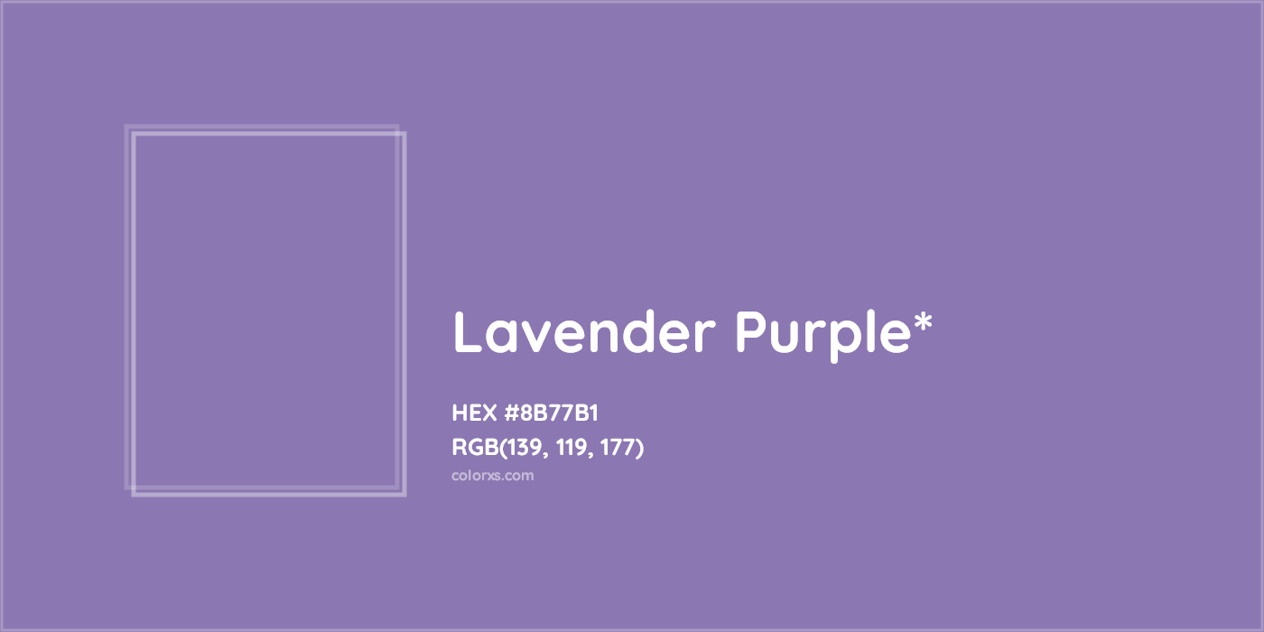 HEX #8B77B1 Color Name, Color Code, Palettes, Similar Paints, Images