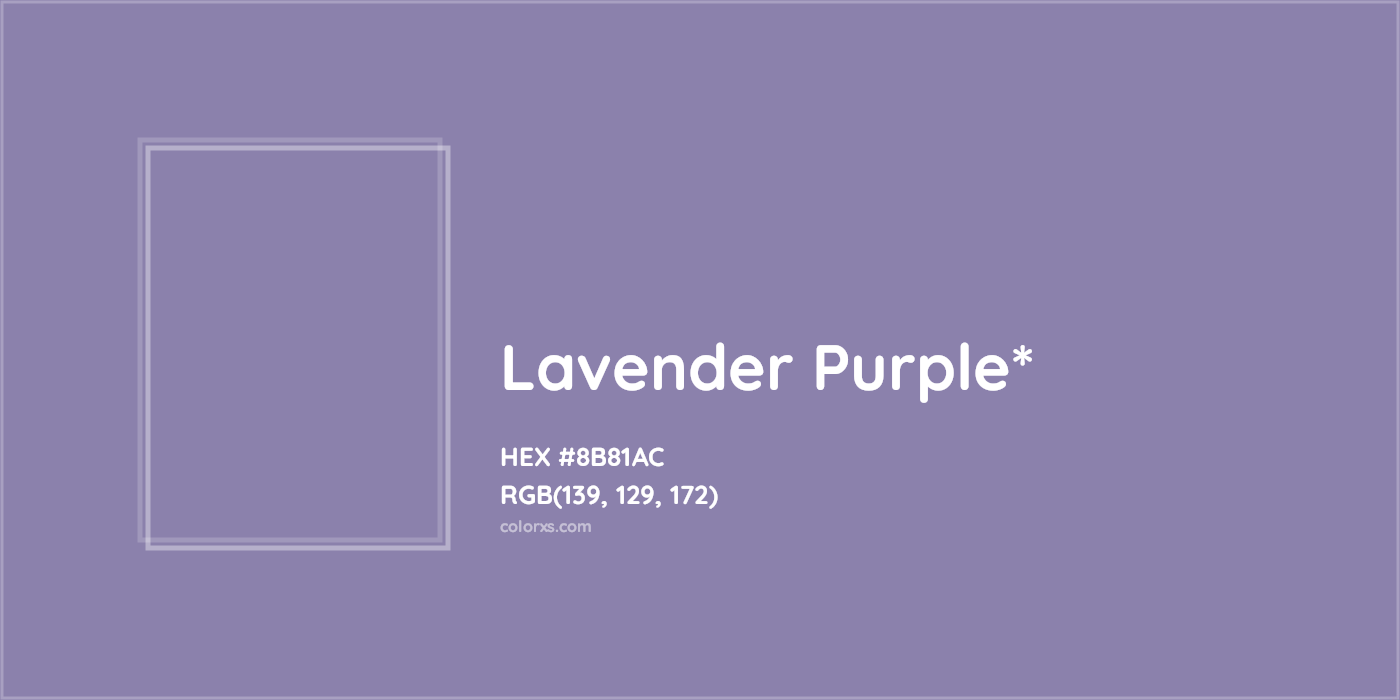 HEX #8B81AC Color Name, Color Code, Palettes, Similar Paints, Images