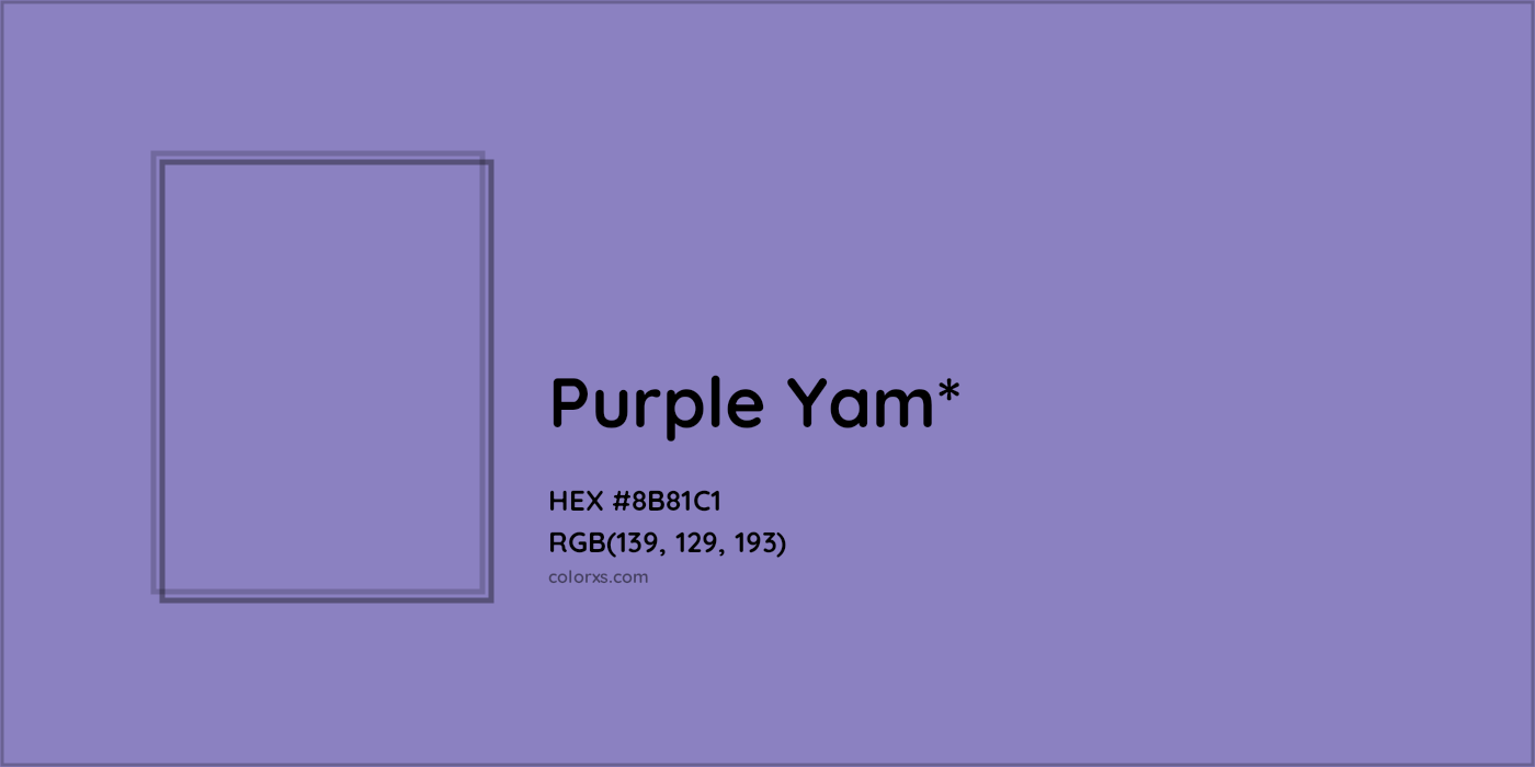 HEX #8B81C1 Color Name, Color Code, Palettes, Similar Paints, Images