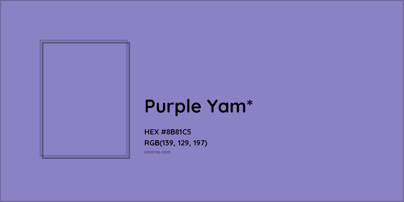 HEX #8B81C5 Color Name, Color Code, Palettes, Similar Paints, Images