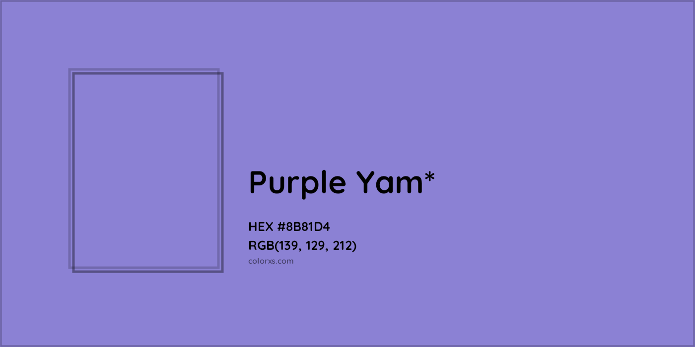 HEX #8B81D4 Color Name, Color Code, Palettes, Similar Paints, Images