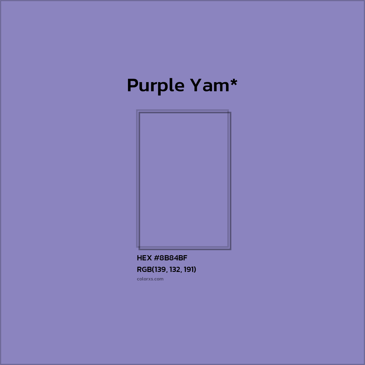 HEX #8B84BF Color Name, Color Code, Palettes, Similar Paints, Images