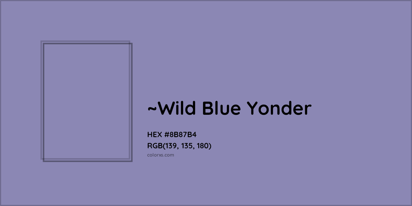 HEX #8B87B4 Color Name, Color Code, Palettes, Similar Paints, Images