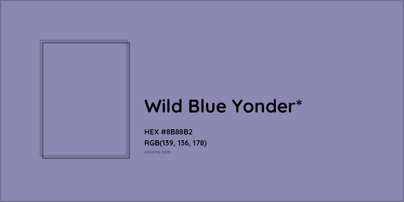 HEX #8B88B2 Color Name, Color Code, Palettes, Similar Paints, Images