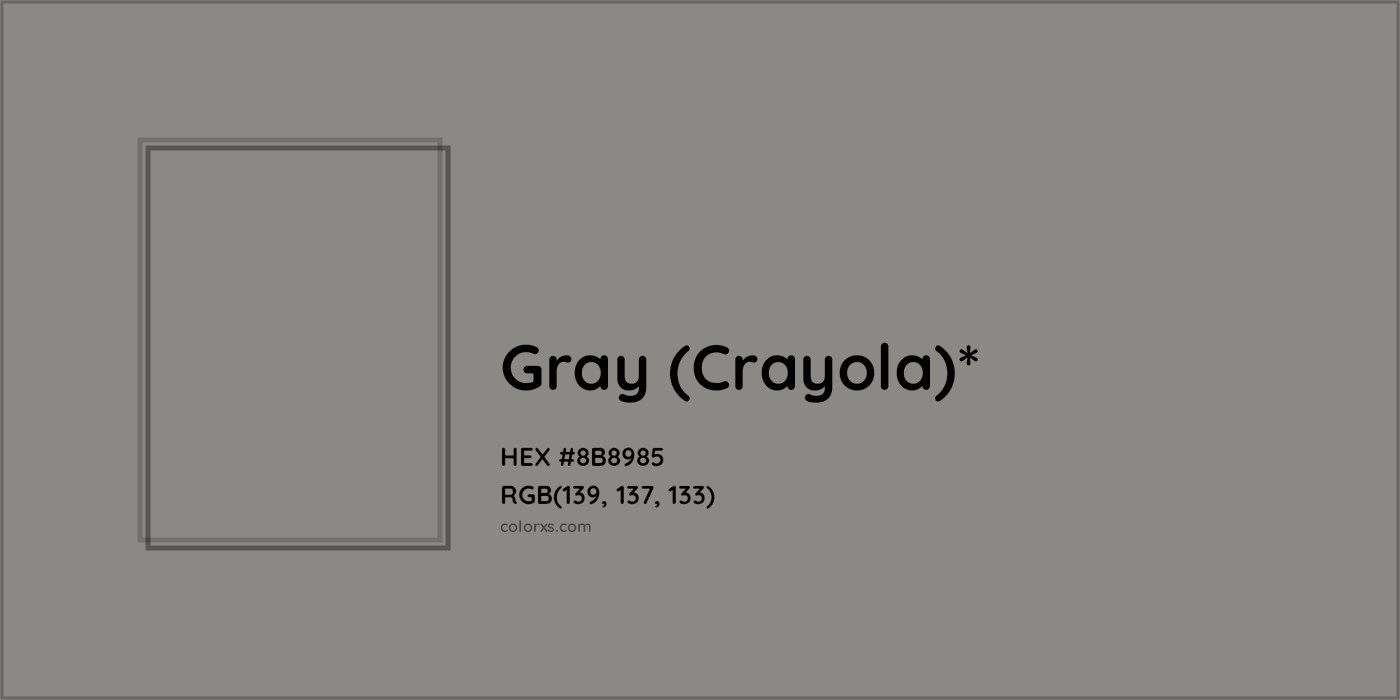 HEX #8B8985 Color Name, Color Code, Palettes, Similar Paints, Images