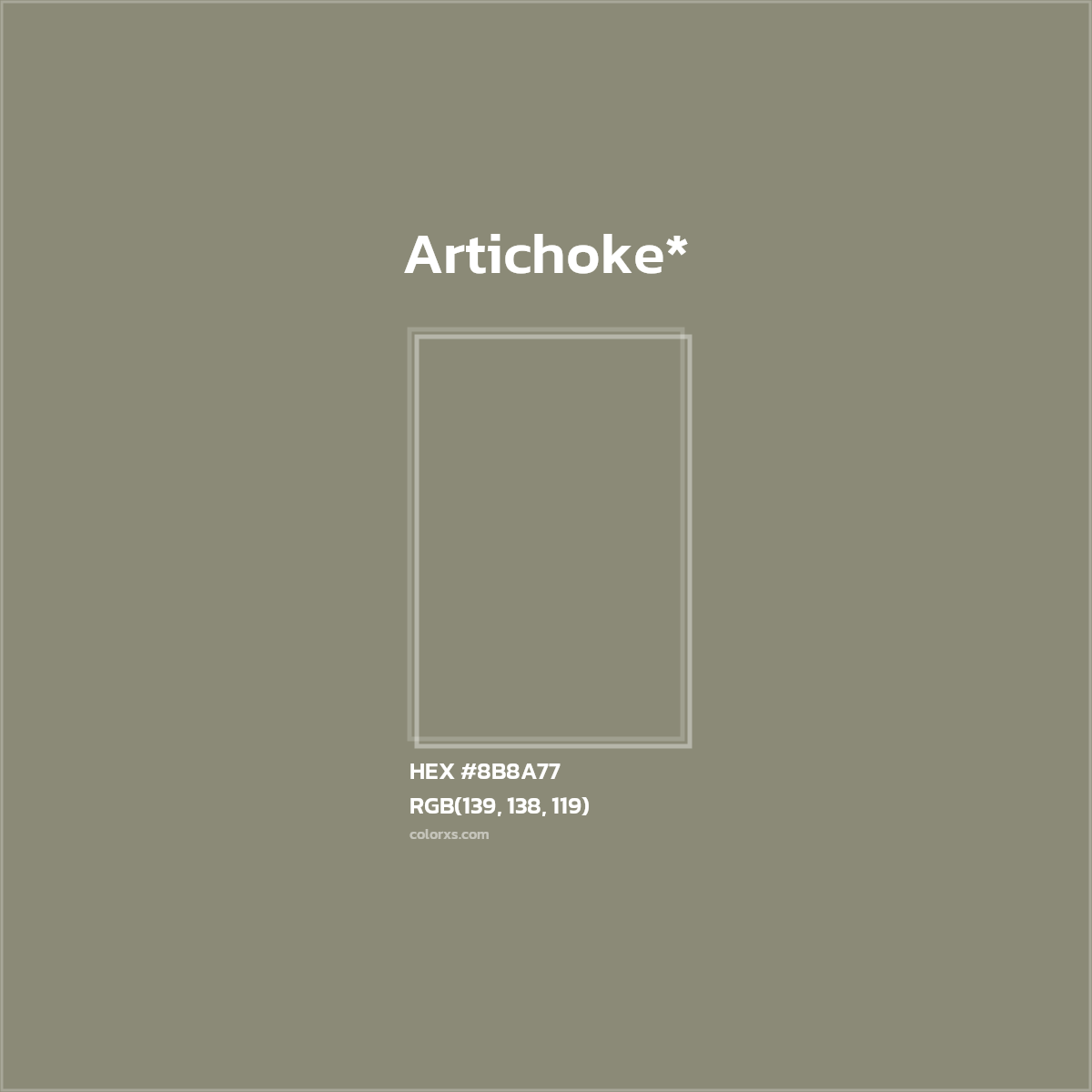 HEX #8B8A77 Color Name, Color Code, Palettes, Similar Paints, Images
