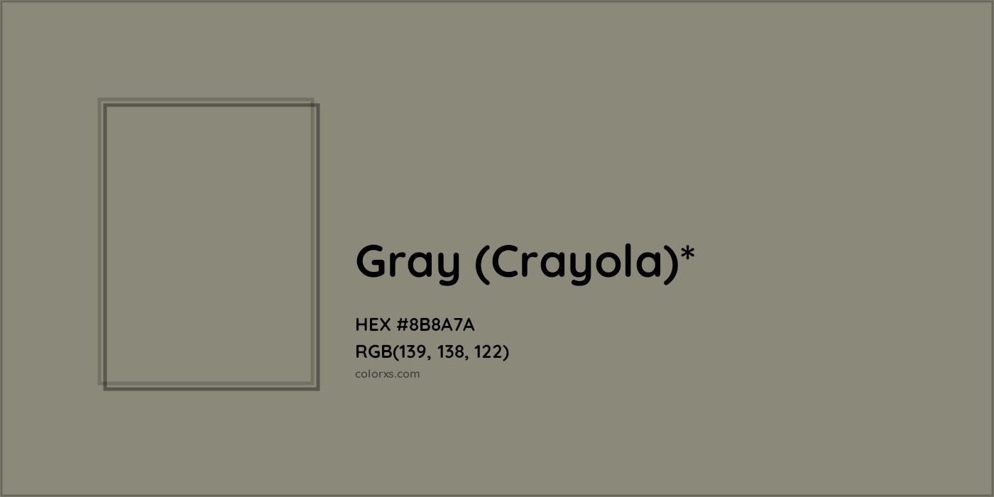 HEX #8B8A7A Color Name, Color Code, Palettes, Similar Paints, Images