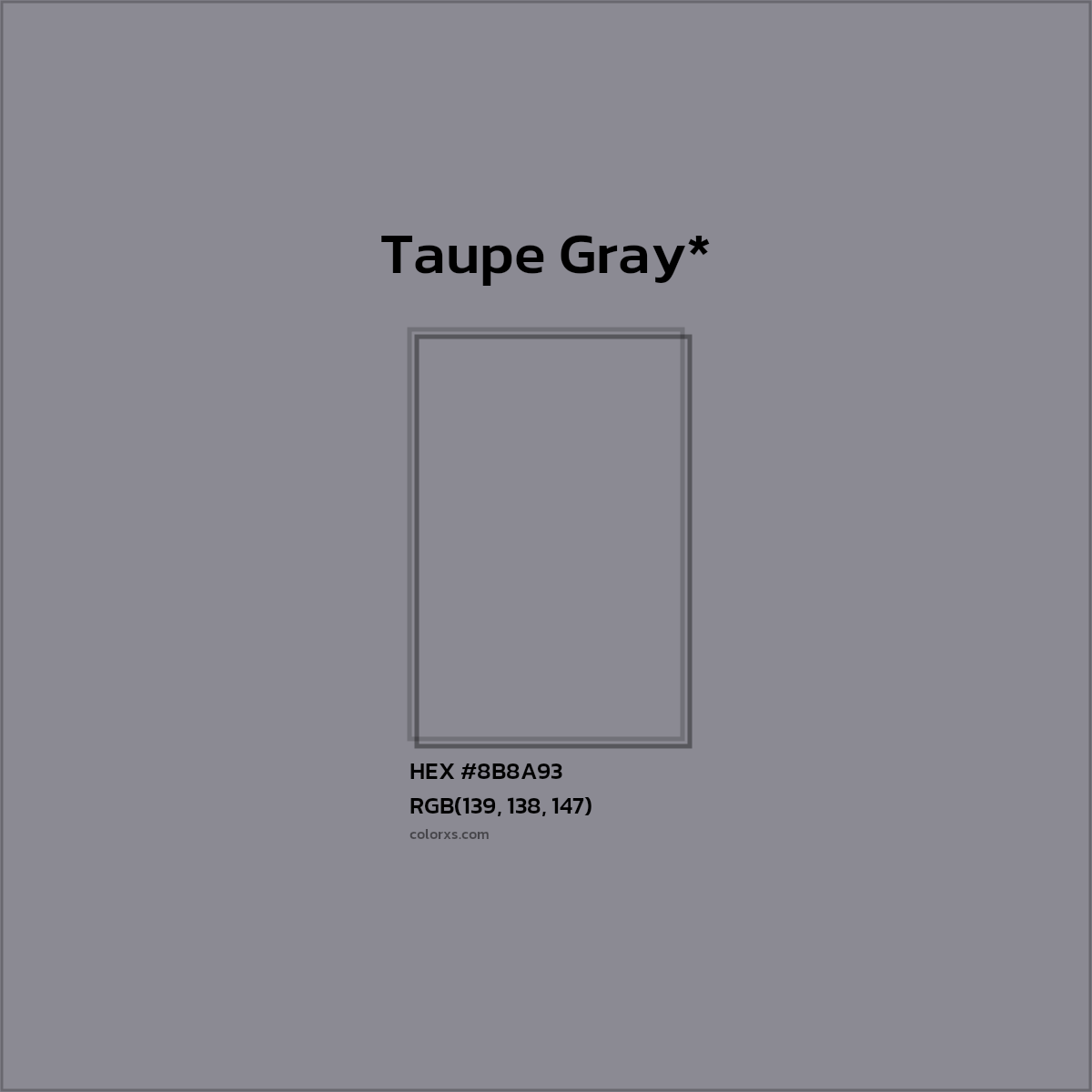 HEX #8B8A93 Color Name, Color Code, Palettes, Similar Paints, Images