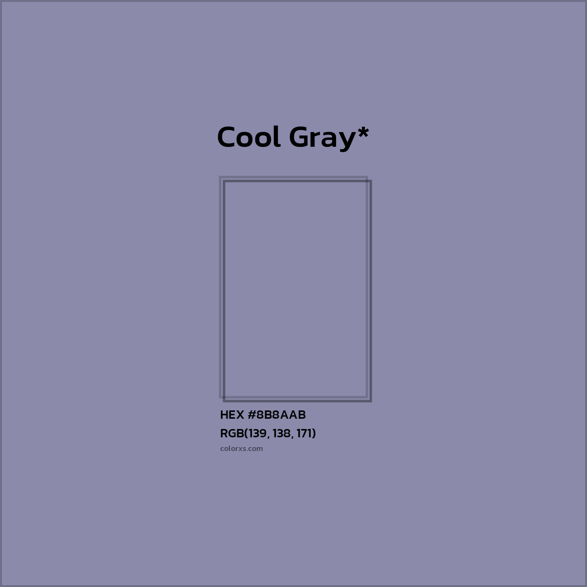 HEX #8B8AAB Color Name, Color Code, Palettes, Similar Paints, Images