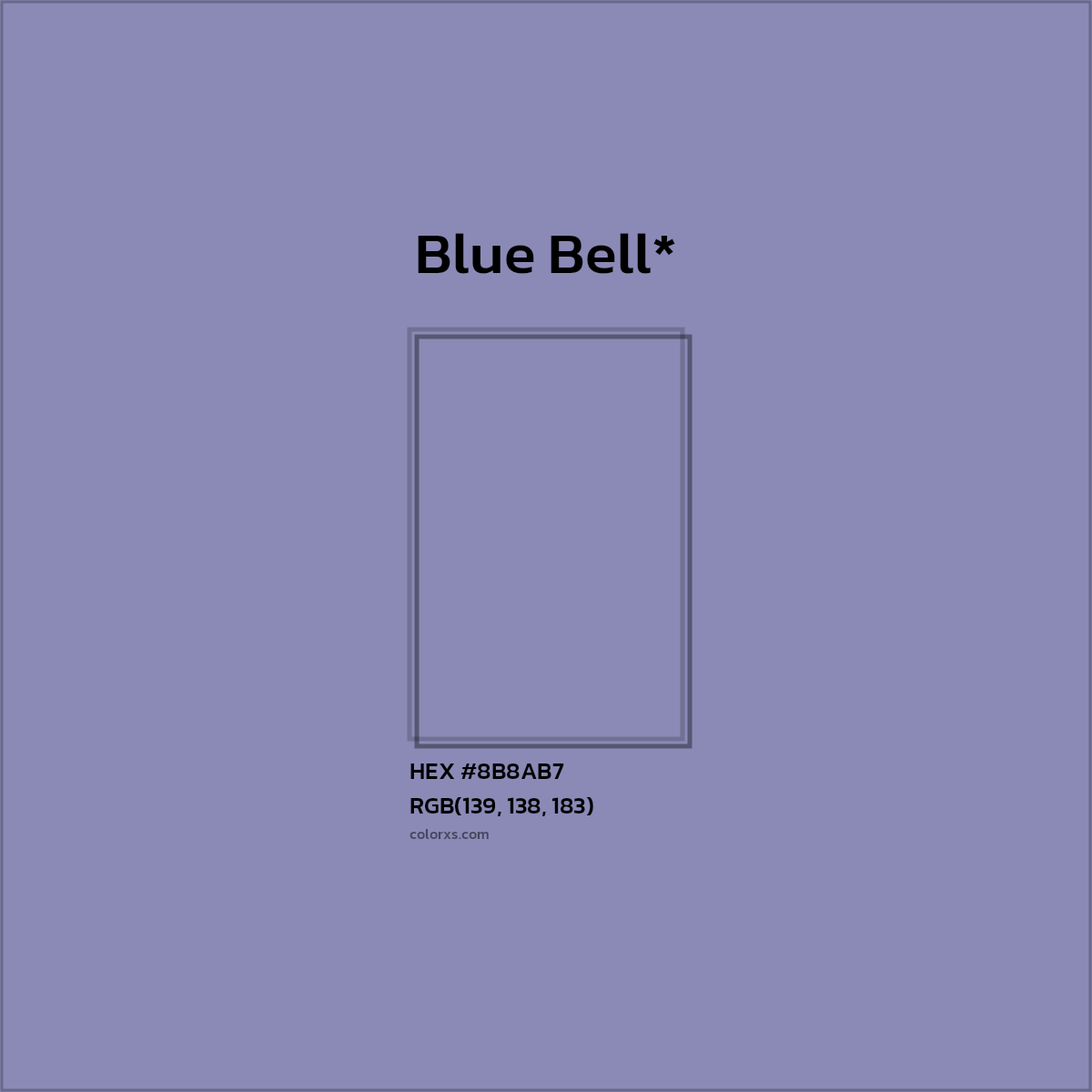 HEX #8B8AB7 Color Name, Color Code, Palettes, Similar Paints, Images