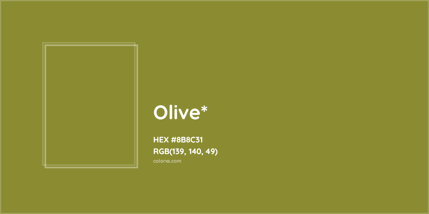 HEX #8B8C31 Color Name, Color Code, Palettes, Similar Paints, Images