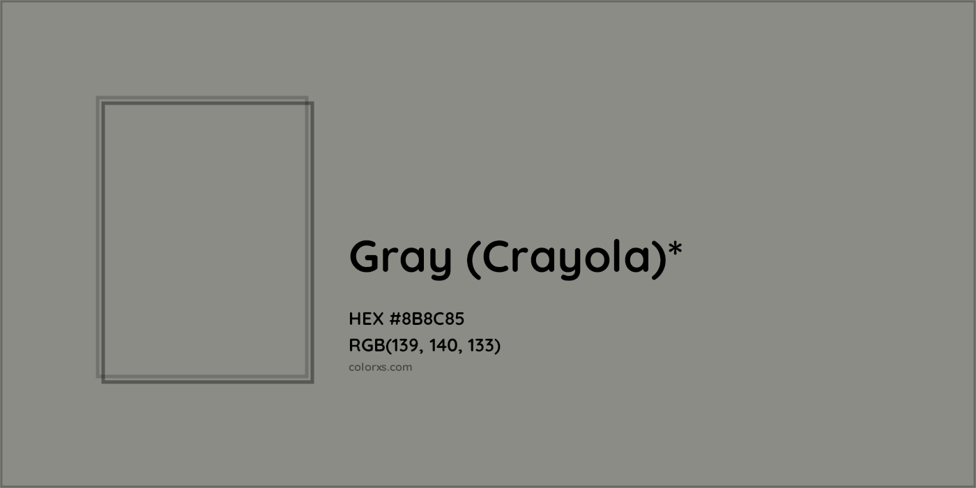 HEX #8B8C85 Color Name, Color Code, Palettes, Similar Paints, Images